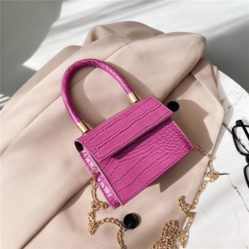 Ladies Small Square PU Chain Crossbody Bag Karis Fashions