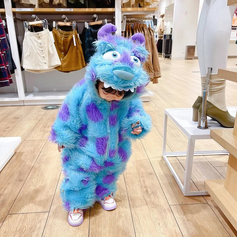 Cute Animal Baby Jumpsuit With Hooded Zipper Karis Fashions