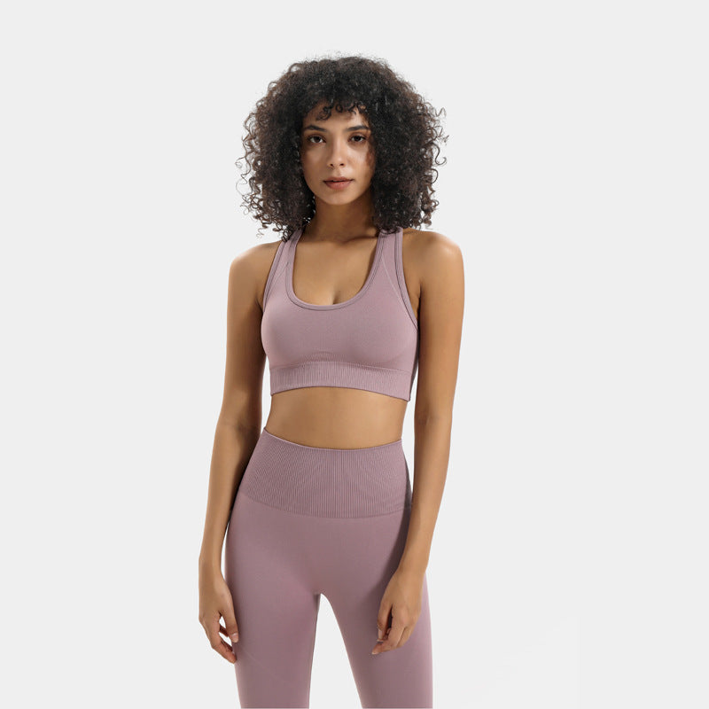 Seamless Knit Yoga Set for Women - Activewear Outfit Karis Fashions