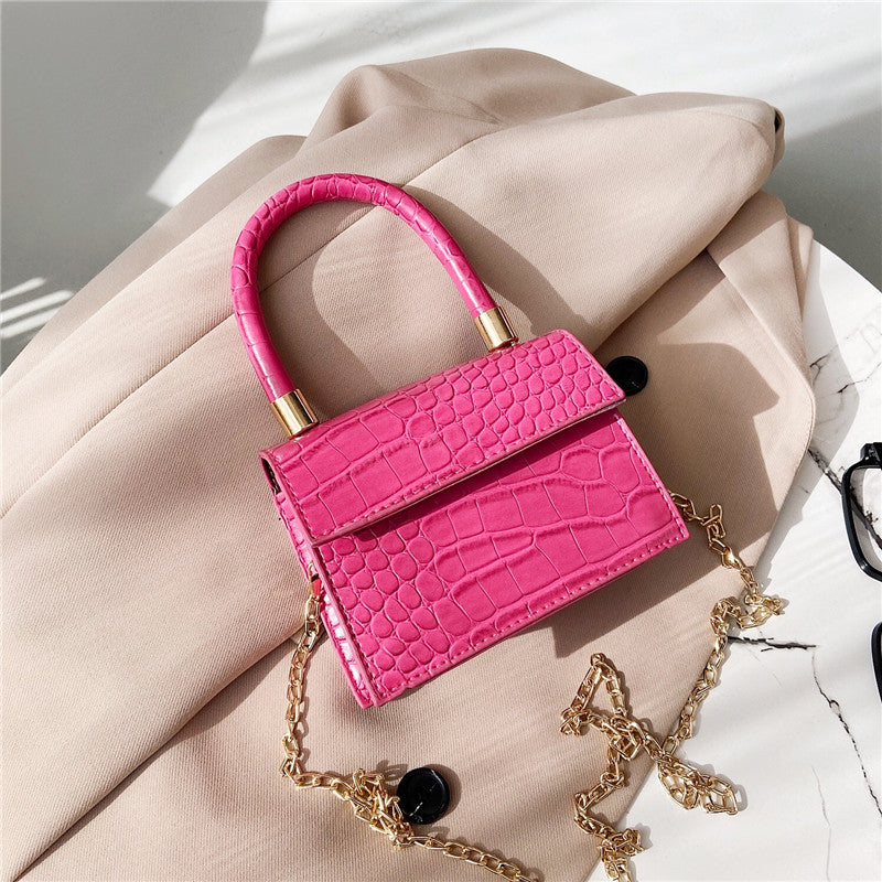 Ladies Small Square PU Chain Crossbody Bag Karis Fashions