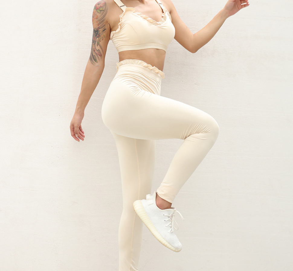 Lace Edge Yoga Set - Activewear Yoga Outfit Karis Fashions