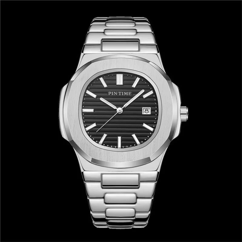 Quartz Watch Calendar Waterproof Luminous Steel Band Watch Karis Fashions