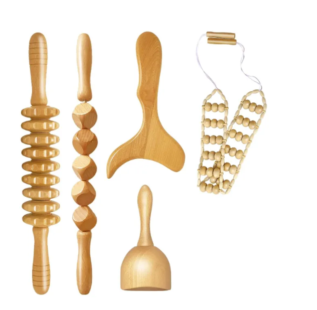 Wooden Anti-Cellulite Hand Massage Roller Set (Multiple Options) Karis Fashions