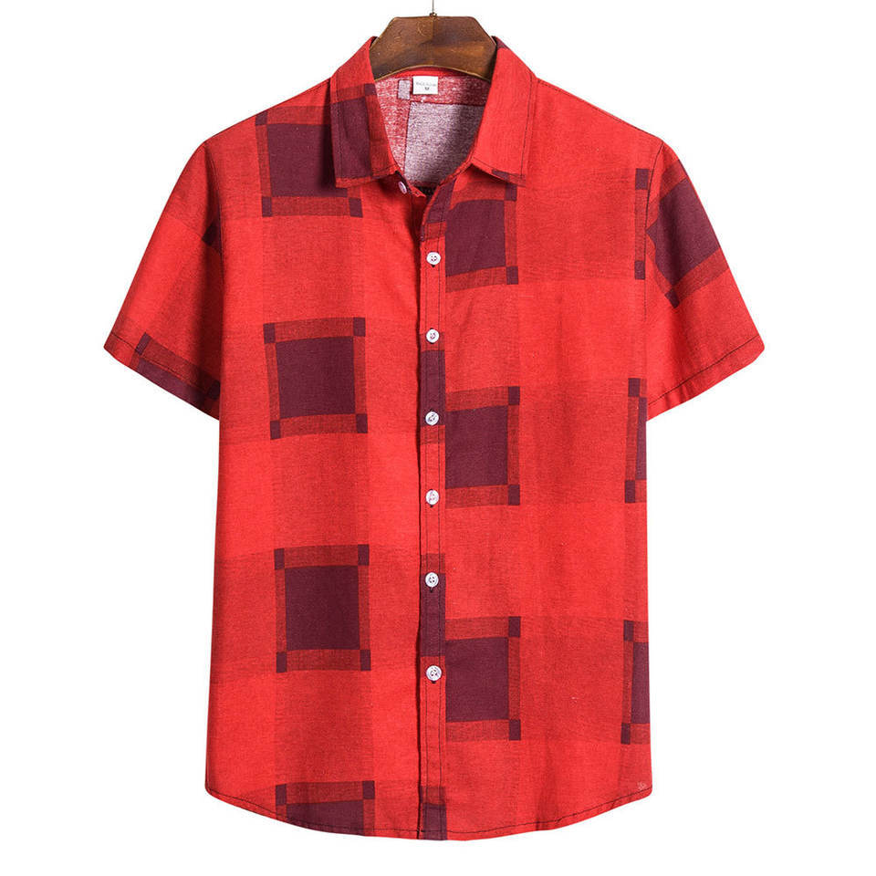 2023 Men's Fashion 3D Printed Short Sleeve Shirt Karis Fashions
