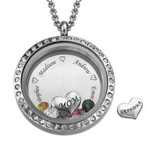 Personalized Silver Plated Heart Necklace with Name Karis Fashions