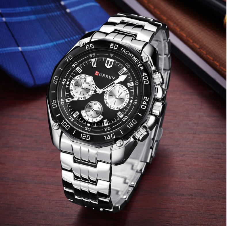 Men's Stainless Steel Watch with Three Eyes Karis Fashions