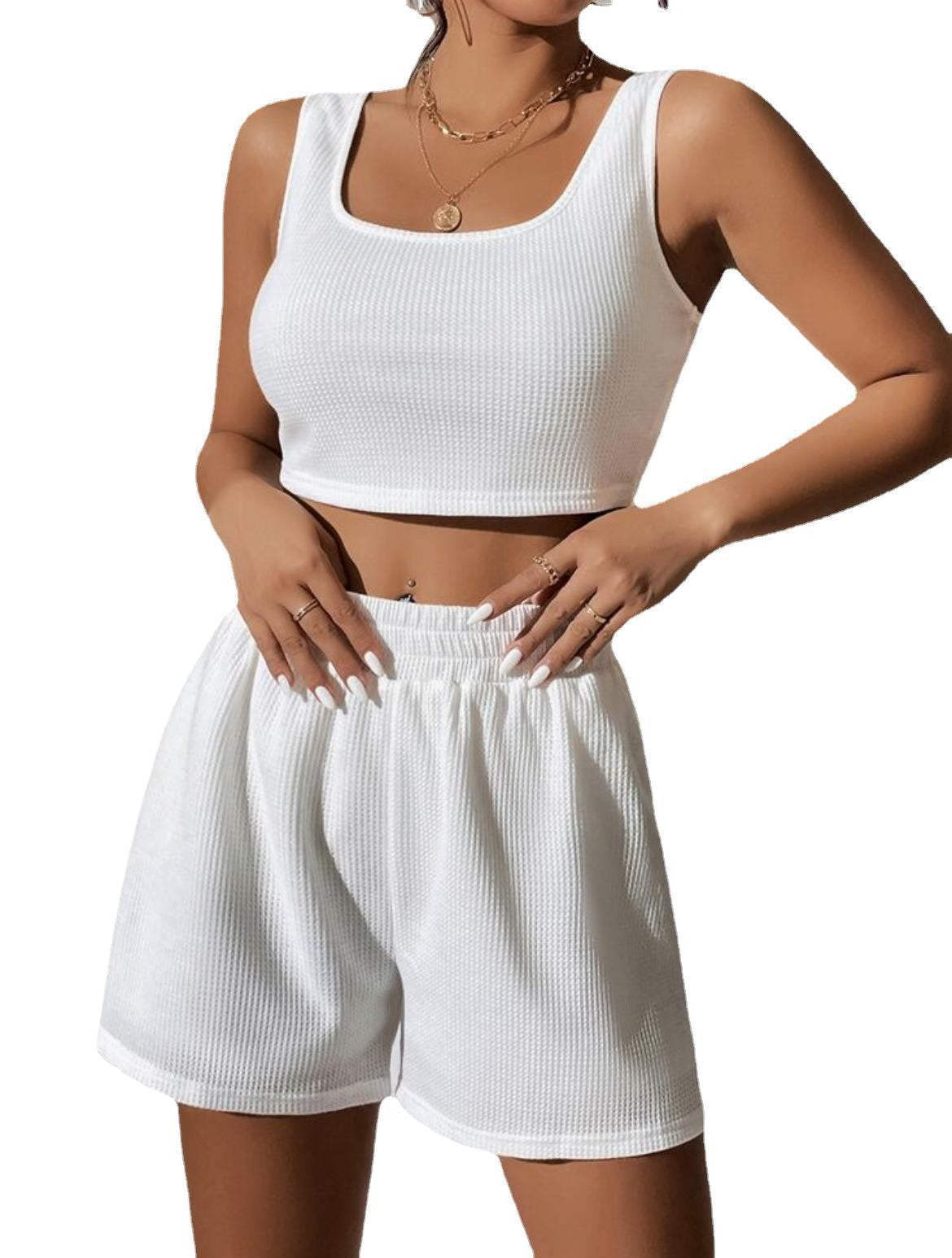 2023 Summer Women's Casual Knitted Sleeveless Outfit Karis Fashions