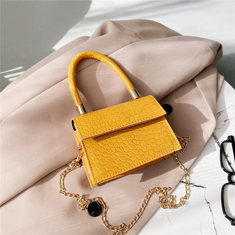 Ladies Small Square PU Chain Crossbody Bag Karis Fashions
