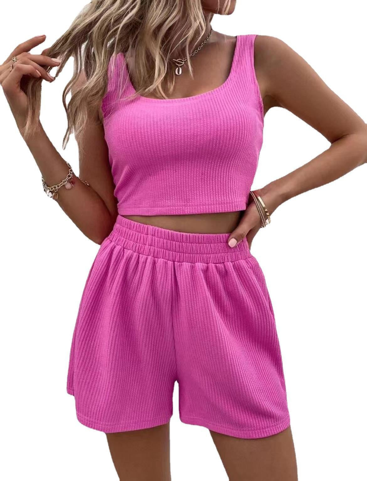 2023 Summer Women's Casual Knitted Sleeveless Outfit Karis Fashions