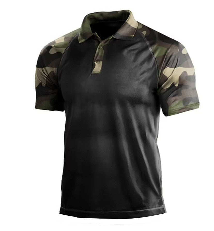 Men's Outdoor 3D Digital Polo Shirt with US Flag Karis Fashions