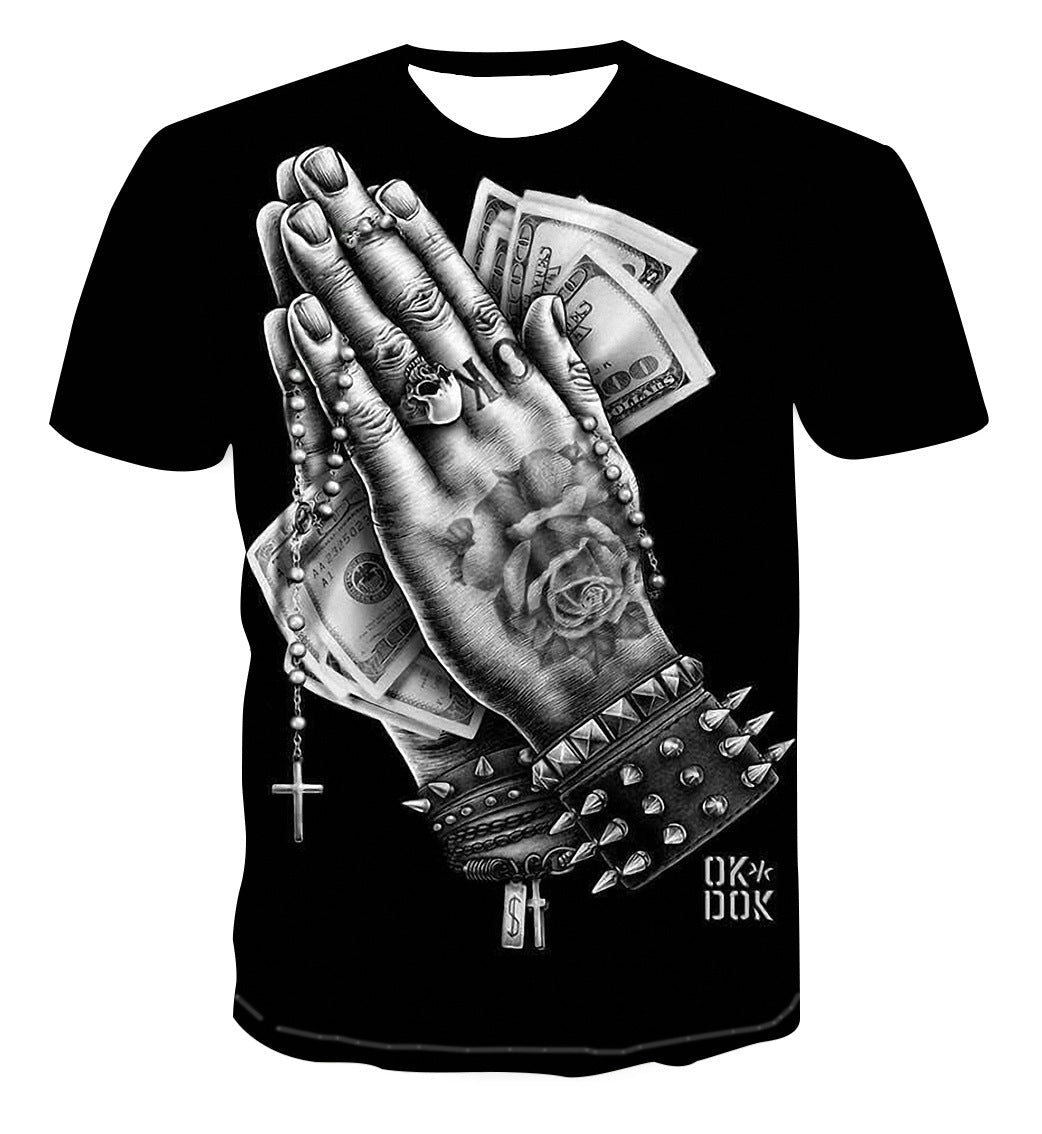 Men's Fashion 3D Printed Short Sleeve T-Shirt Karis Fashions