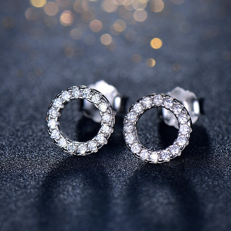 Minimalist S925 Silver Rose Gold Stud Earrings Karis Fashions