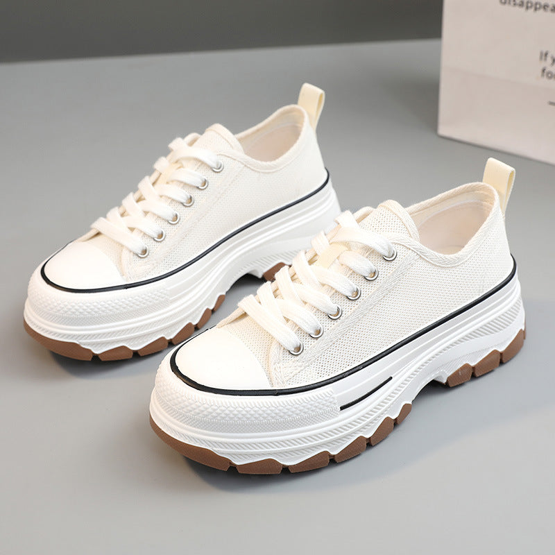 Women's Breathable Canvas Shoes - Thick-Soled Casual Wear Karis Fashions