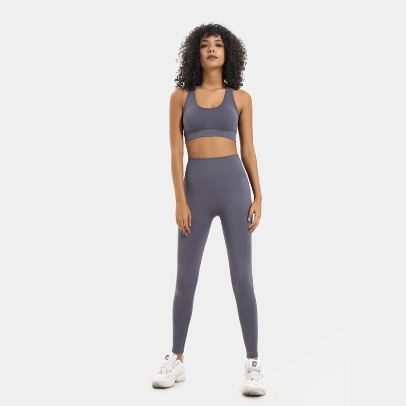 Seamless Knit Yoga Set for Women - Activewear Outfit Karis Fashions