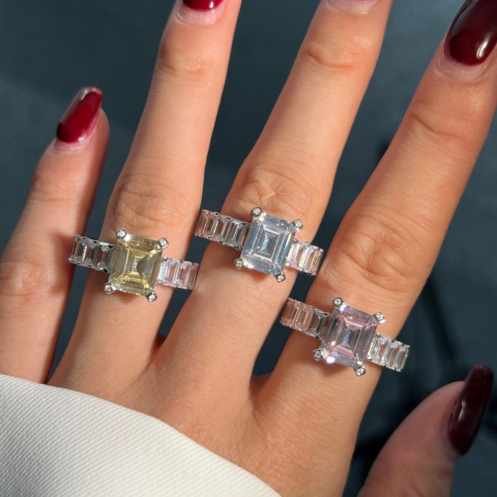 Light Luxury S925 Sterling Silver Zircon Ring for Women Karis Fashions