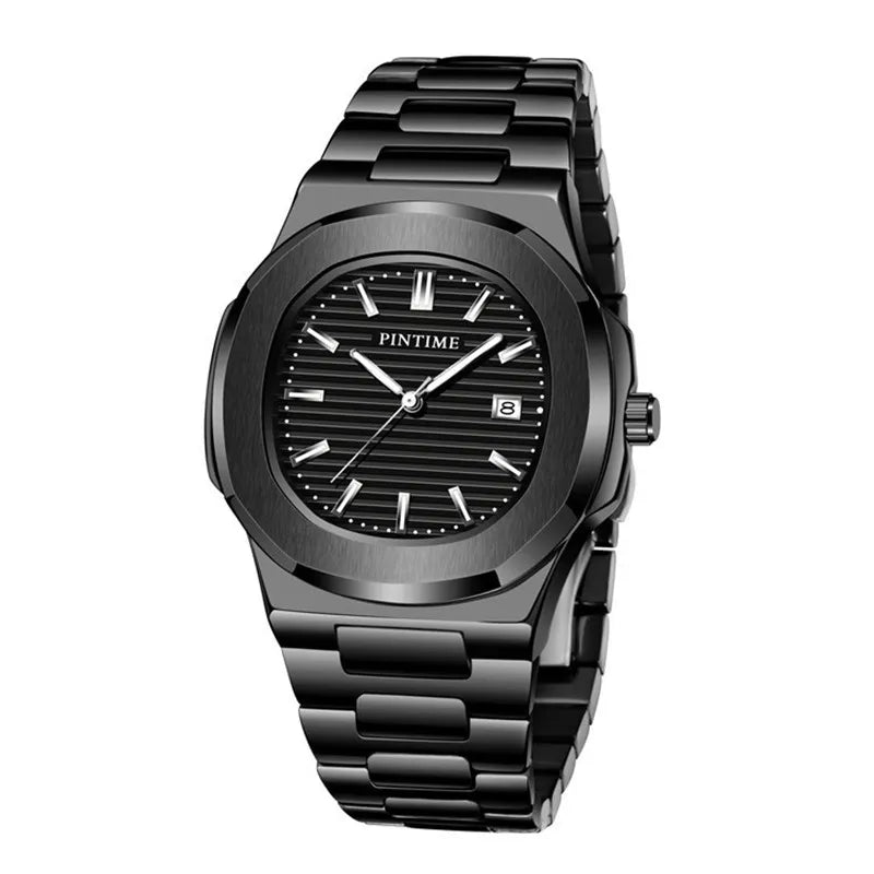 Quartz Watch Calendar Waterproof Luminous Steel Band Watch Karis Fashions