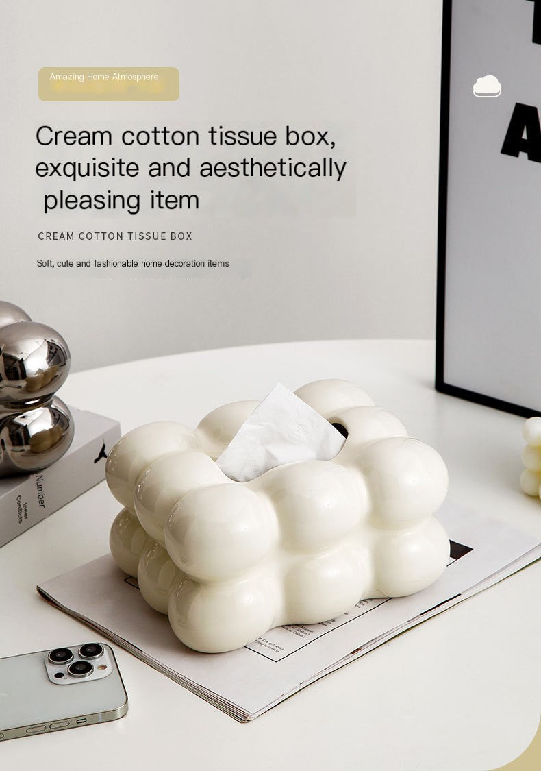 Modern Minimalist Cotton Candy Tissue Box Decor Karis Fashions