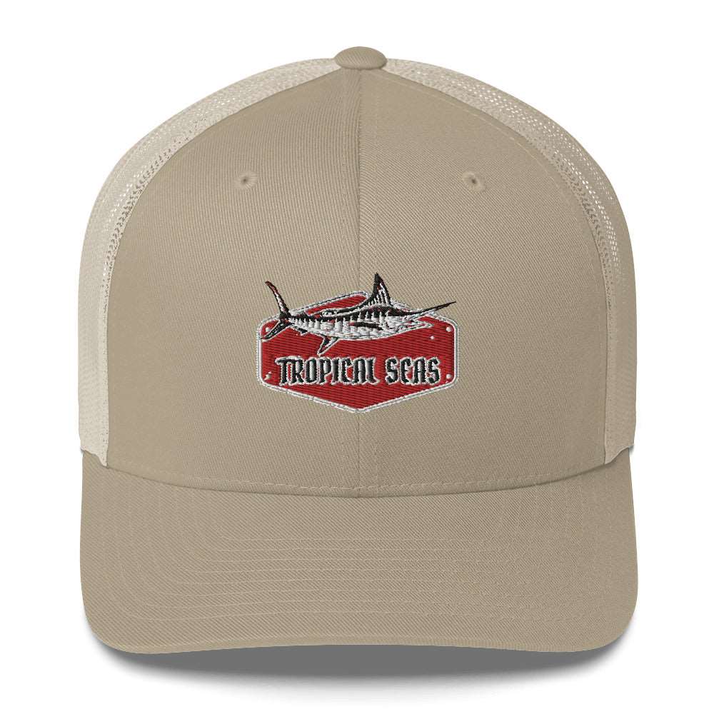 Tropical Marlin Trucker Hat Karis Fashions
