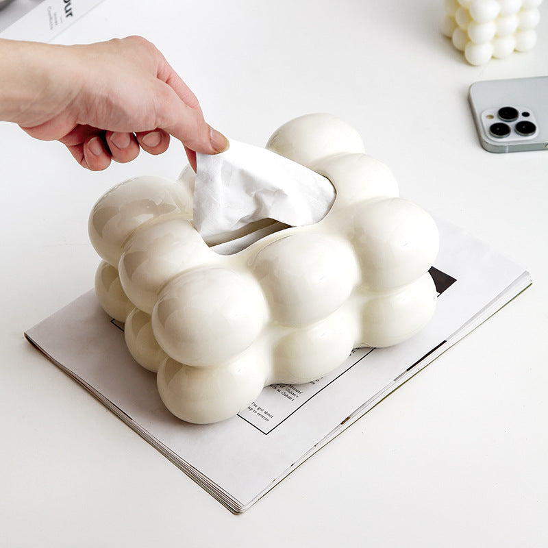 Modern Minimalist Cotton Candy Tissue Box Decor Karis Fashions
