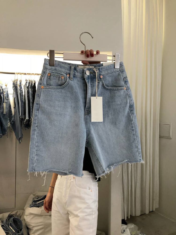 Loose Casual Women's Five-Point Denim Shorts Karis Fashions