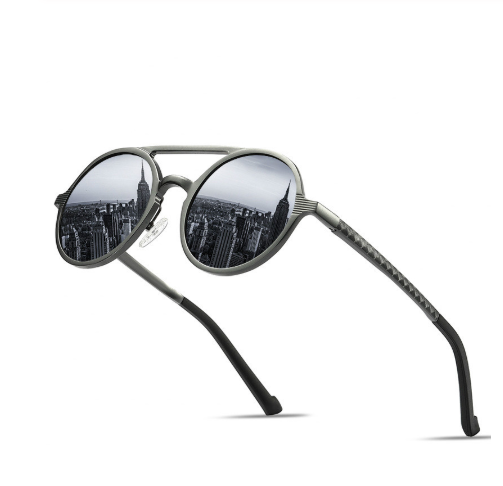 Men's Polarized Sunglasses - Vintage Round Frame Karis Fashions