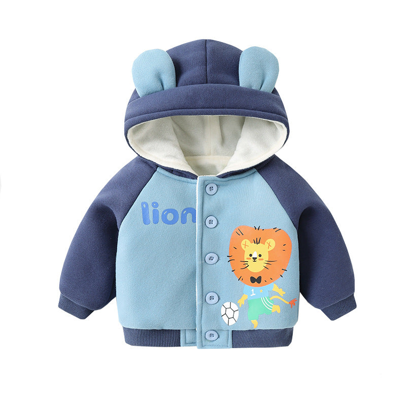 Baby Fleece Hooded Jacket for Boys and Girls Winter Karis Fashions
