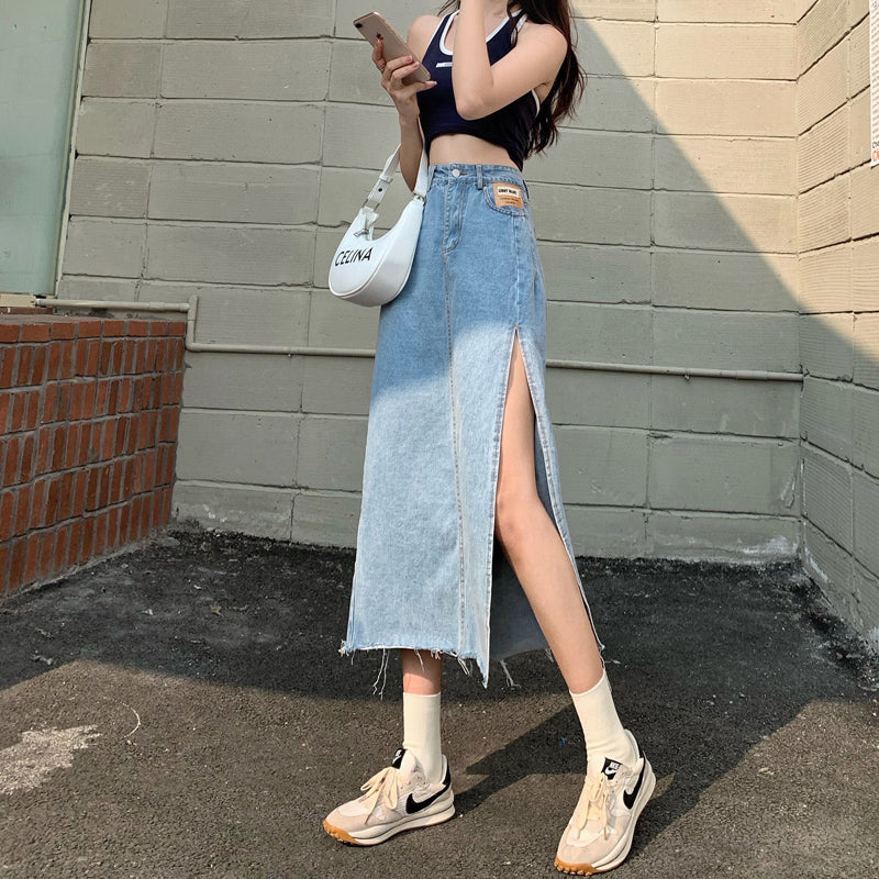 High-Waisted A-Line Mid-Length Skirt for Women Karis Fashions