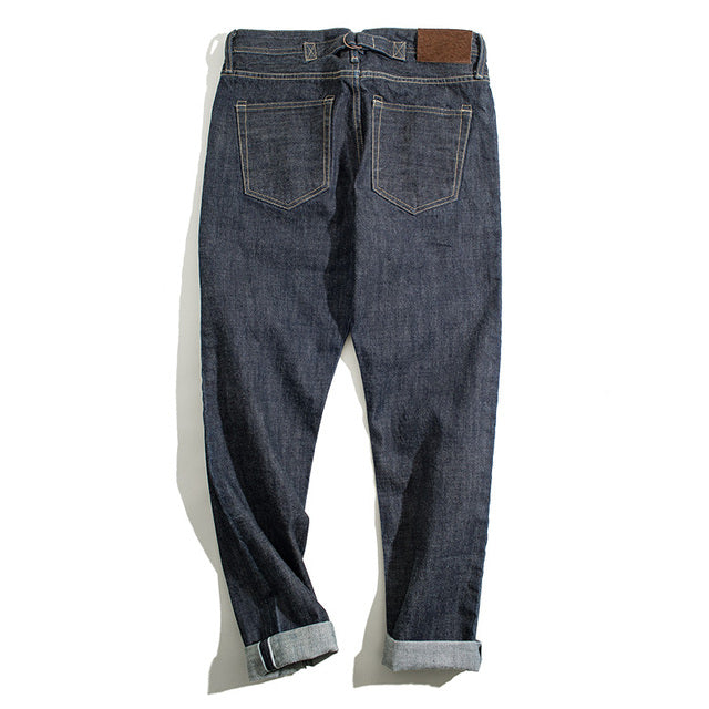 Vintage American Retro Denim Wide Leg Jeans for Men Karis Fashions
