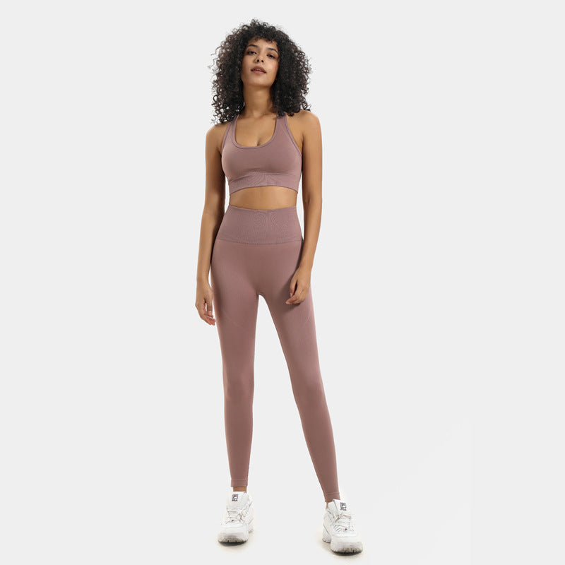 Seamless Knit Yoga Set for Women - Activewear Outfit Karis Fashions