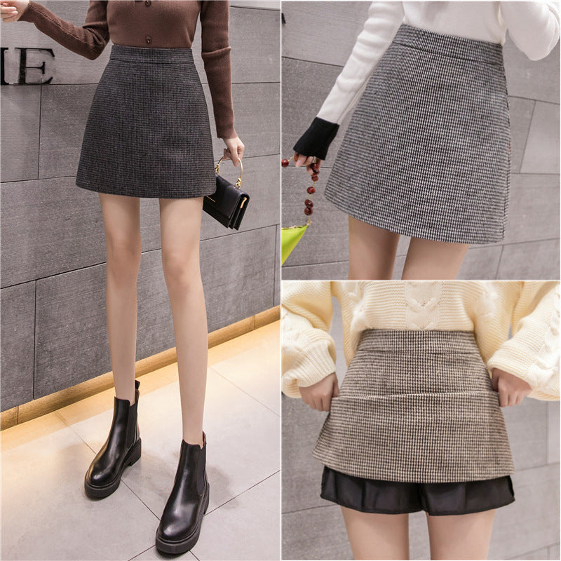 High Waist A-line Anti-glare Short Skirt Karis Fashions