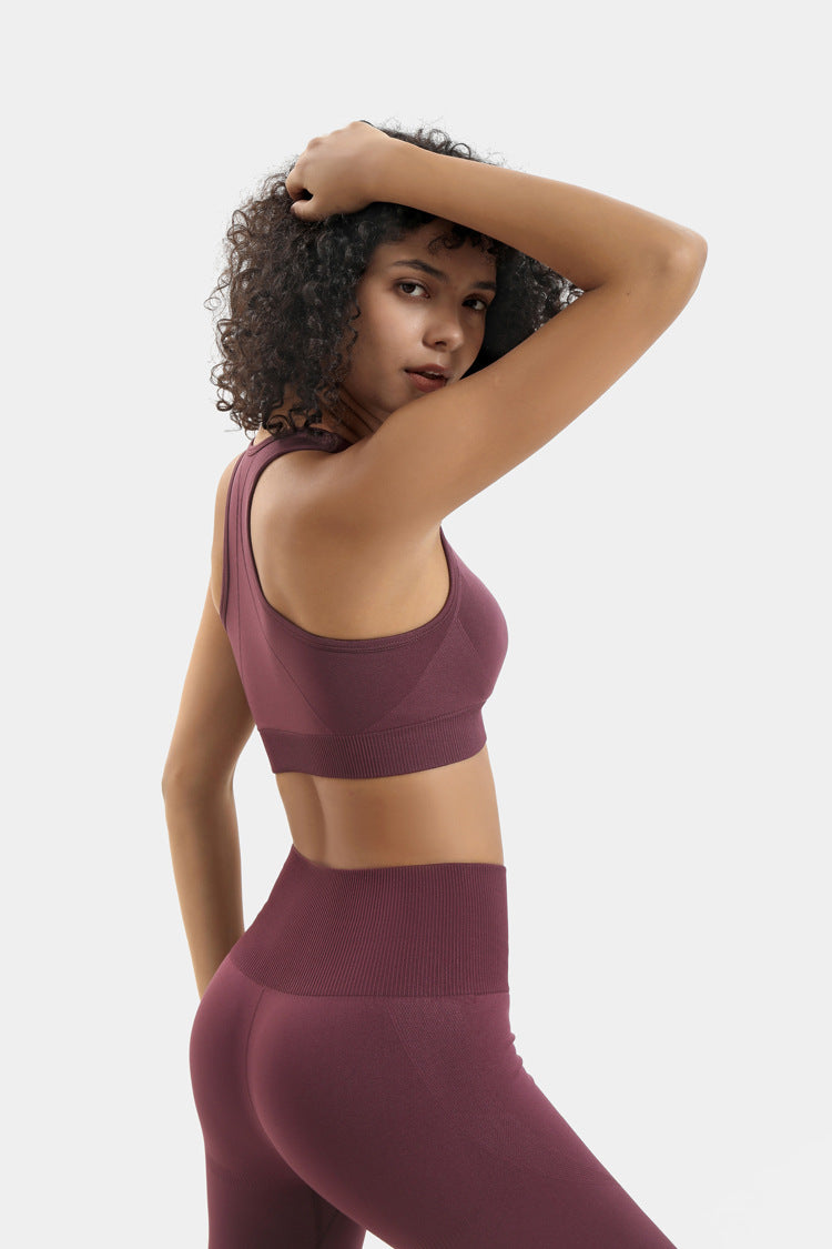 Seamless Knit Yoga Set for Women - Activewear Outfit Karis Fashions