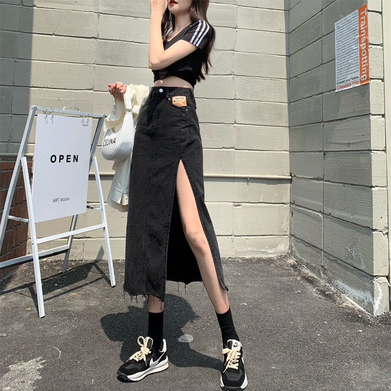 High-Waisted A-Line Mid-Length Skirt for Women Karis Fashions