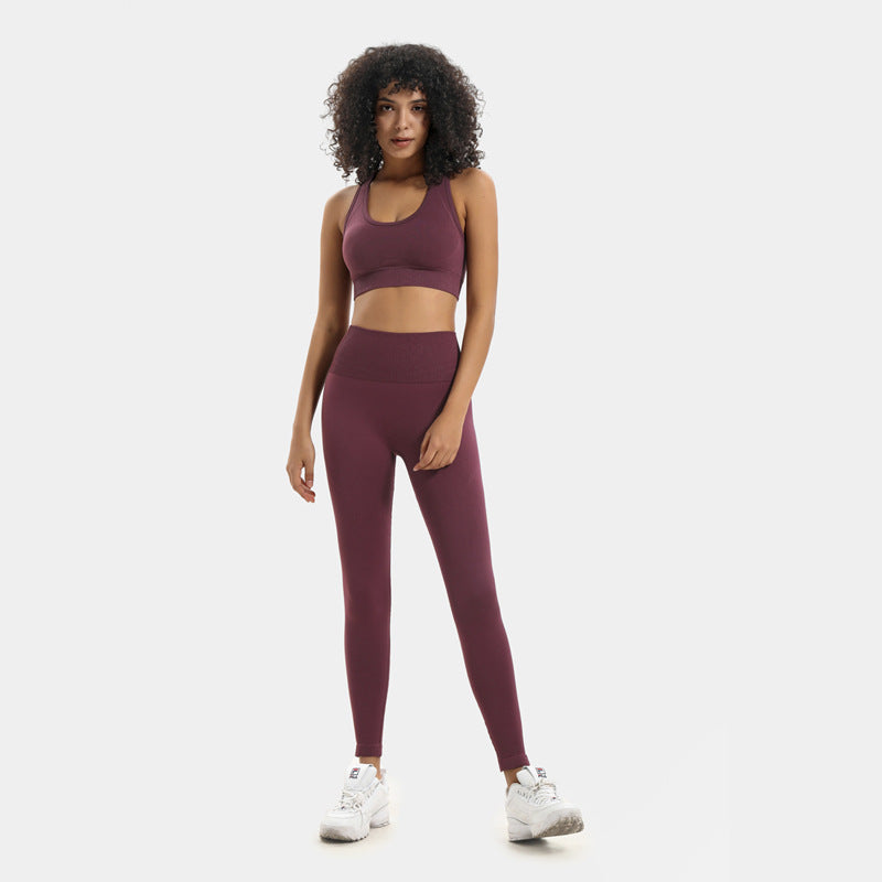 Seamless Knit Yoga Set for Women - Activewear Outfit Karis Fashions