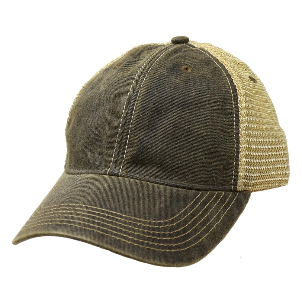 Gritty Bull Vintage Distressed Baseball Cap – Unstructured Fit Adjustable Snapback Hat for Men & Women (Black - Non Distressed) Karis Fashions