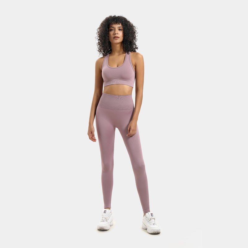 Seamless Knit Yoga Set for Women - Activewear Outfit Karis Fashions