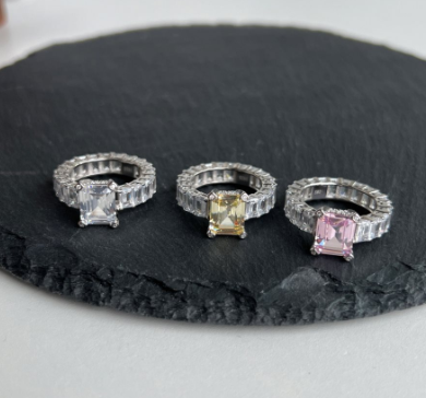 Light Luxury S925 Sterling Silver Zircon Ring for Women Karis Fashions