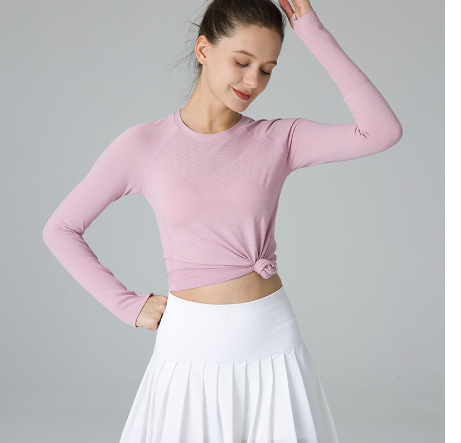 Women's Long Sleeve Sports T-Shirt for Yoga and Running Karis Fashions