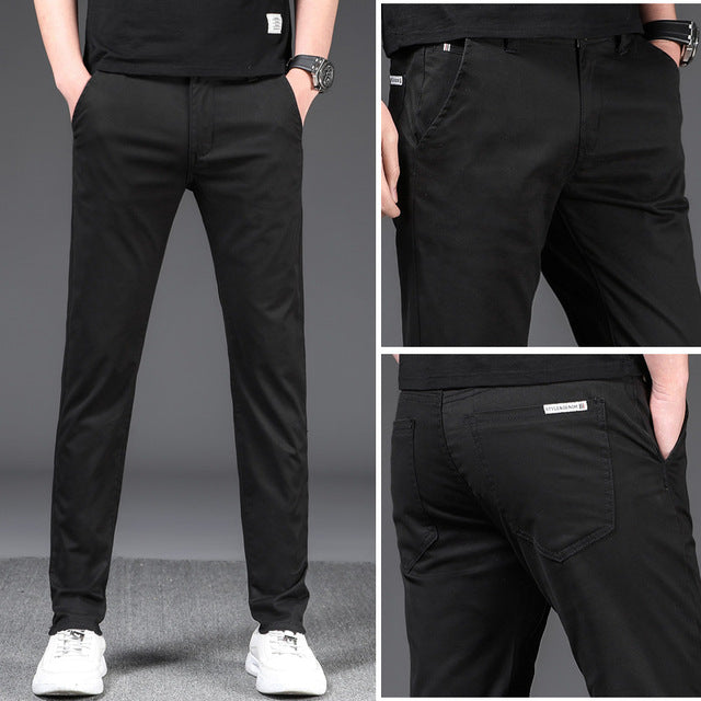 Men's Casual Pants - Stretch Loose Business Casual Style Karis Fashions