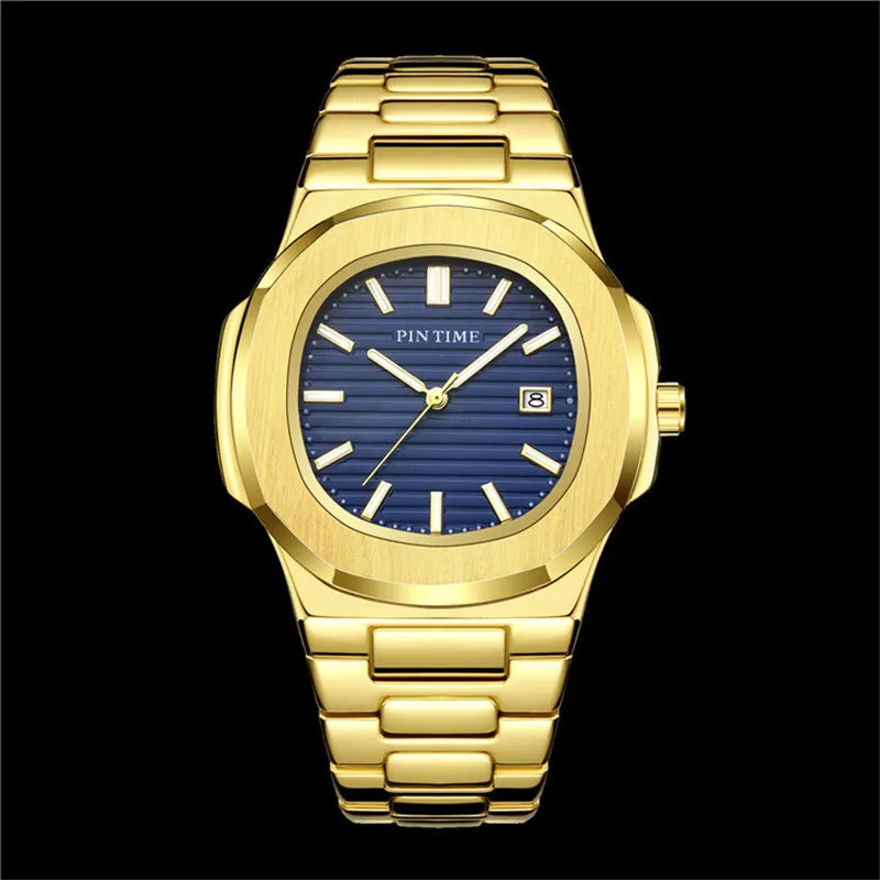 Quartz Watch Calendar Waterproof Luminous Steel Band Watch Karis Fashions