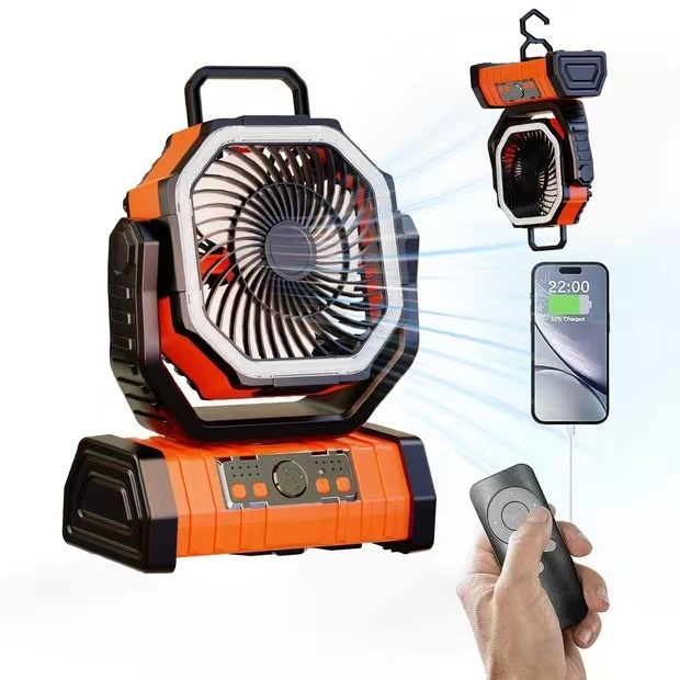 Outdoor Household Power Bank LED Light Camping Fan Karis Fashions