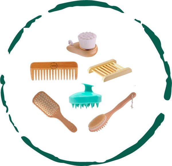 Green Bath Accessories Kit 6-Pack Karis Fashions