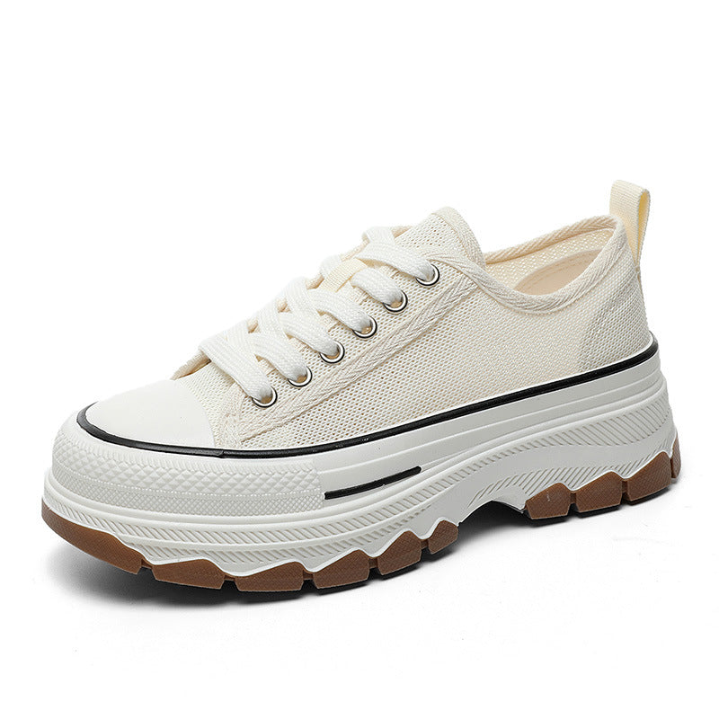 Women's Breathable Canvas Shoes - Thick-Soled Casual Wear Karis Fashions