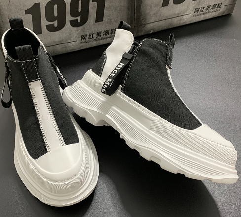 Trendy High-Top Casual Shoes for Men (Autumn/Winter) Karis Fashions