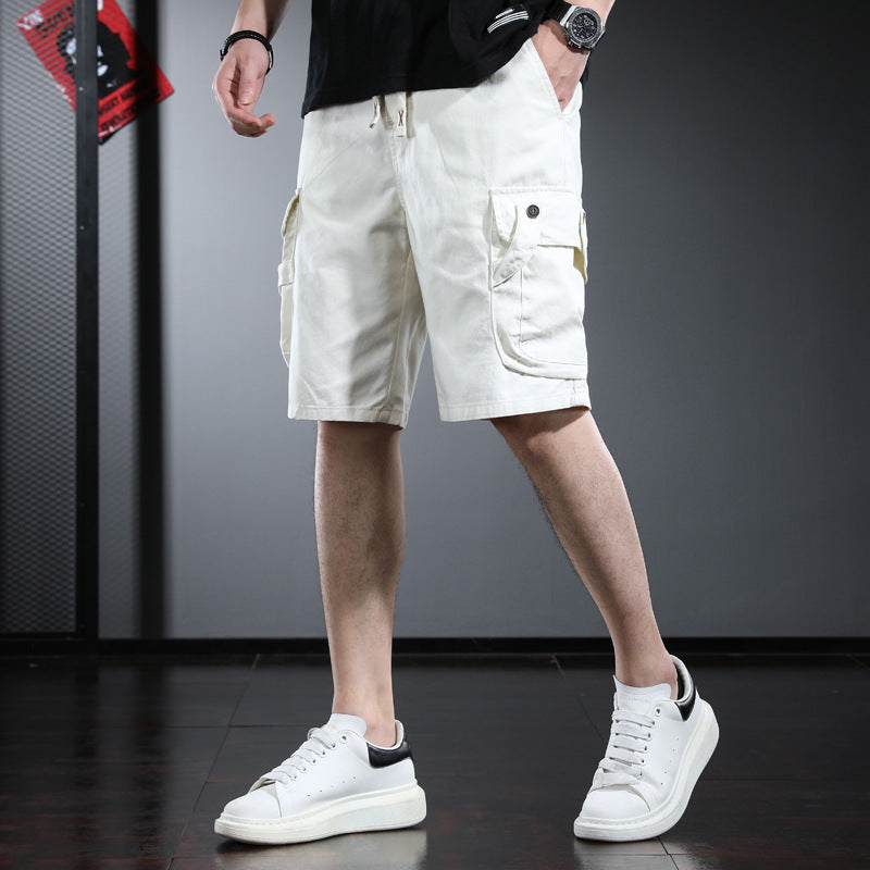 Men's Casual Cotton Cargo Shorts, Loose Fit Beach Pants Karis Fashions