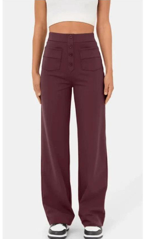 High Waist Wide Leg Baggy Trousers Karis Fashions