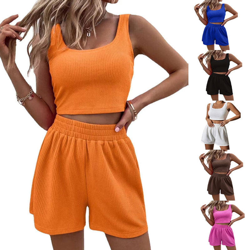 2023 Summer Women's Casual Knitted Sleeveless Outfit Karis Fashions