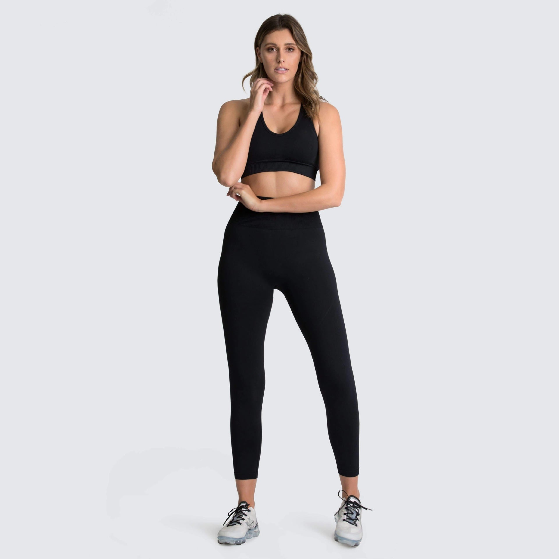 Seamless Knit Yoga Set for Women - Activewear Outfit Karis Fashions