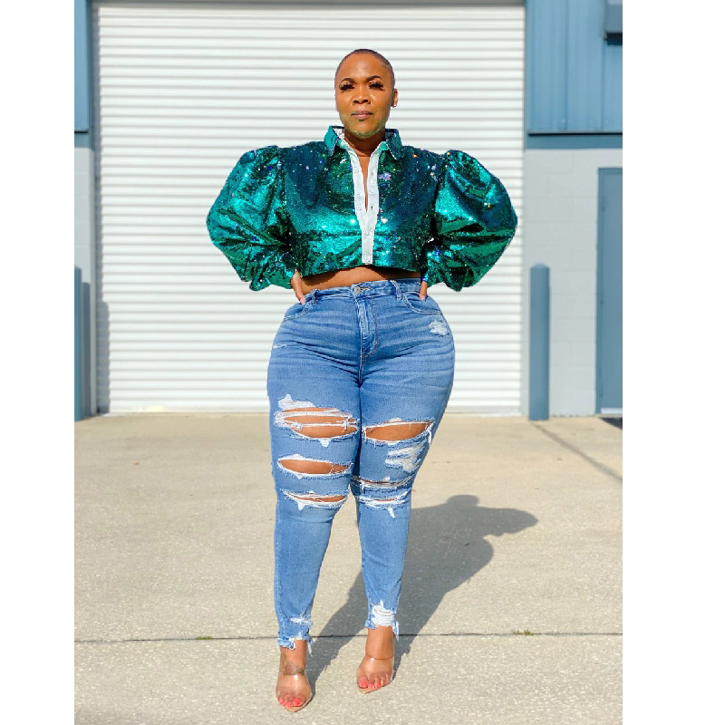 Large Denim Trousers for Women Karis Fashions