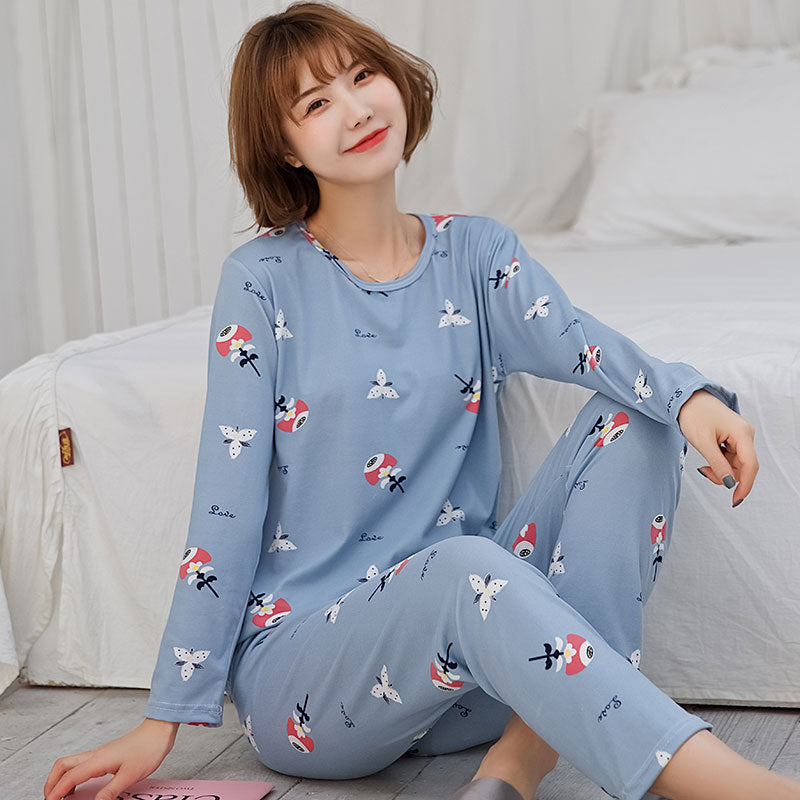 Women's Long-Sleeved Pajama Set in Cute Design Karis Fashions