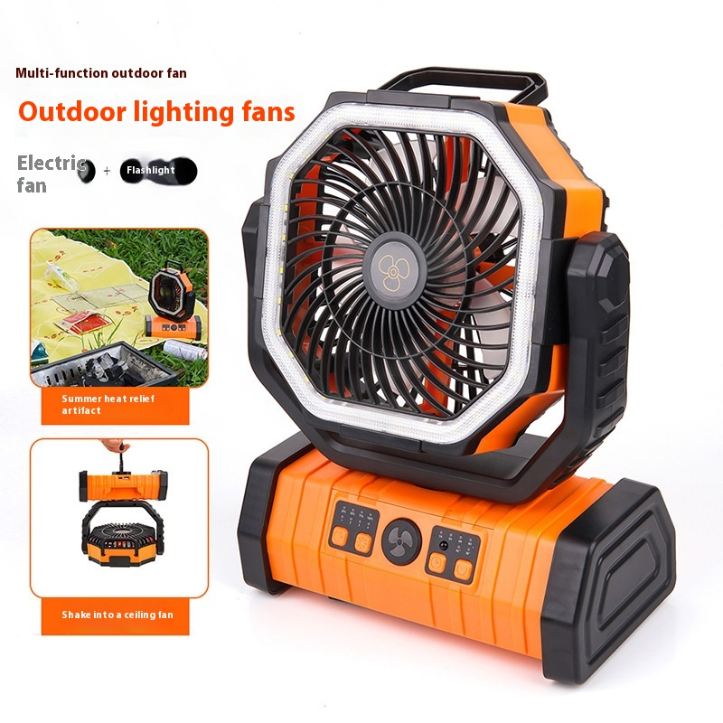 Outdoor Household Power Bank LED Light Camping Fan Karis Fashions